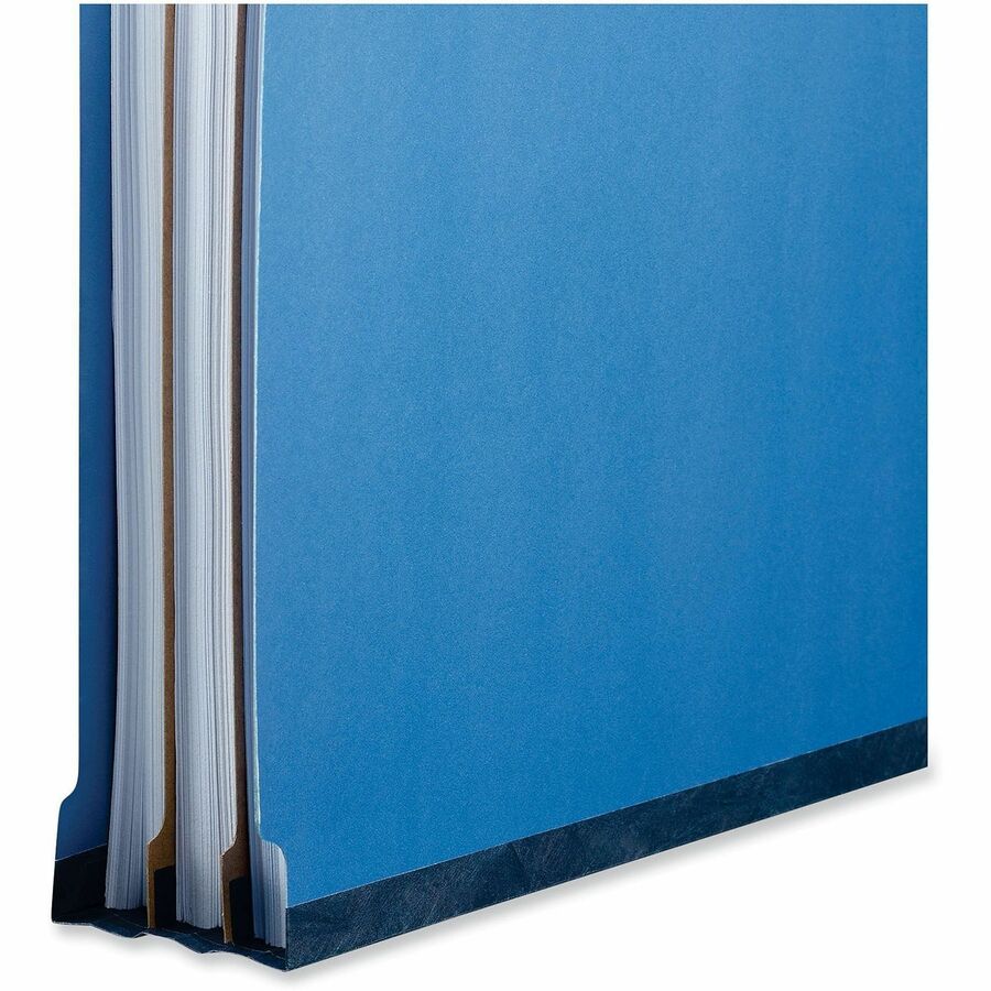 Universal 2/5 Tab Cut Legal Classification Folder - 8 1/2" x 14" - 2" Expansion - 6 Fastener(s) - 2" Fastener Capacity - Top Tab Location - Right of Center Tab Position - 2 Divider(s) - Cobalt Blue - 10 Box