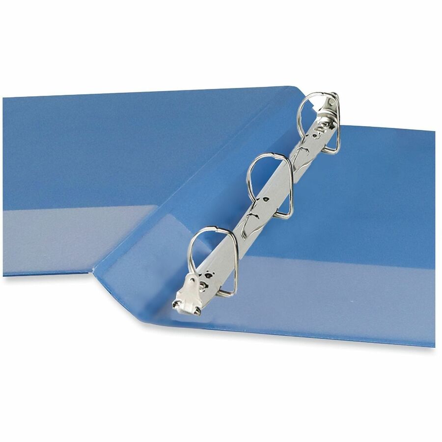 Universal Slant D-Ring View Binder, 3 Rings, 1.5" Capacity, 11 x 8.5, Light Blue - 1 1/2" Binder Capacity - Letter - 8 1/2" x 11" Sheet Size - 350 Sheet Capacity - 3 Ring(s) - Fastener(s): Ring - Pocket(s): 2, Inside Front & Back - Polypropylene - Ligh...