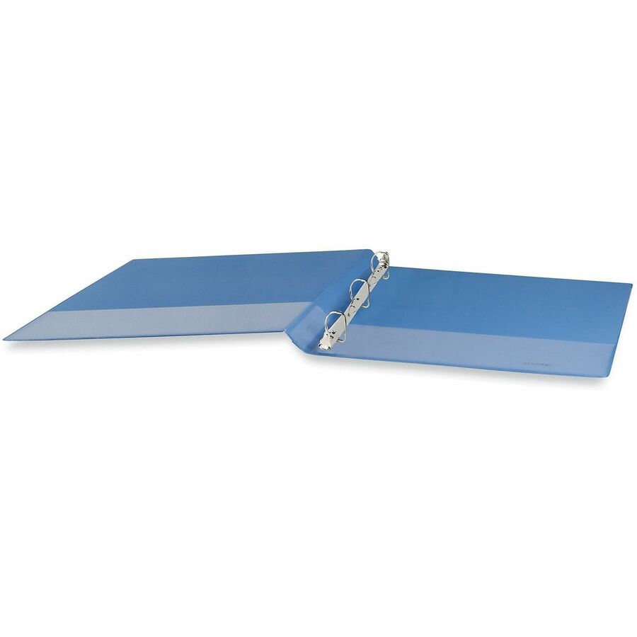Universal Slant D-Ring View Binder, 3 Rings, 1.5" Capacity, 11 x 8.5, Light Blue - 1 1/2" Binder Capacity - Letter - 8 1/2" x 11" Sheet Size - 350 Sheet Capacity - 3 Ring(s) - Fastener(s): Ring - Pocket(s): 2, Inside Front & Back - Polypropylene - Ligh...