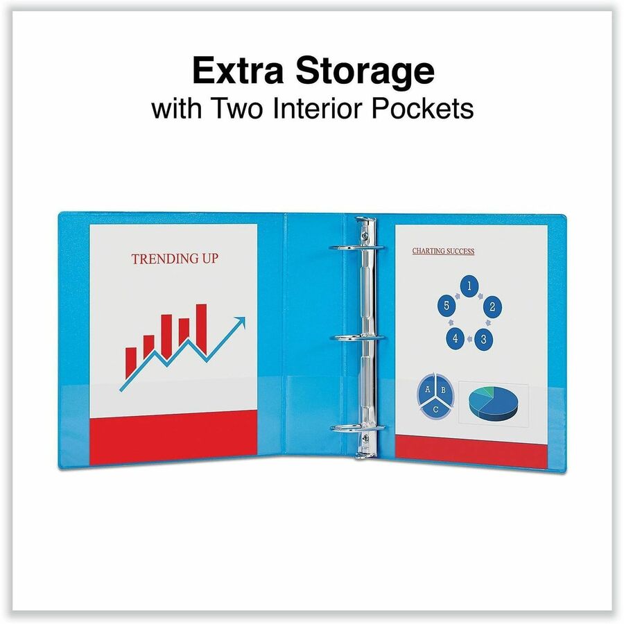 Universal Slant D-Ring View Binder, 3 Rings, 2" Capacity, 11 x 8.5, Light Blue - 2" Binder Capacity - Letter - 8 1/2" x 11" Sheet Size - 480 Sheet Capacity - 3 Ring(s) - Fastener(s): Ring - Pocket(s): 2, Inside Front & Back - Polypropylene - Light Blue...