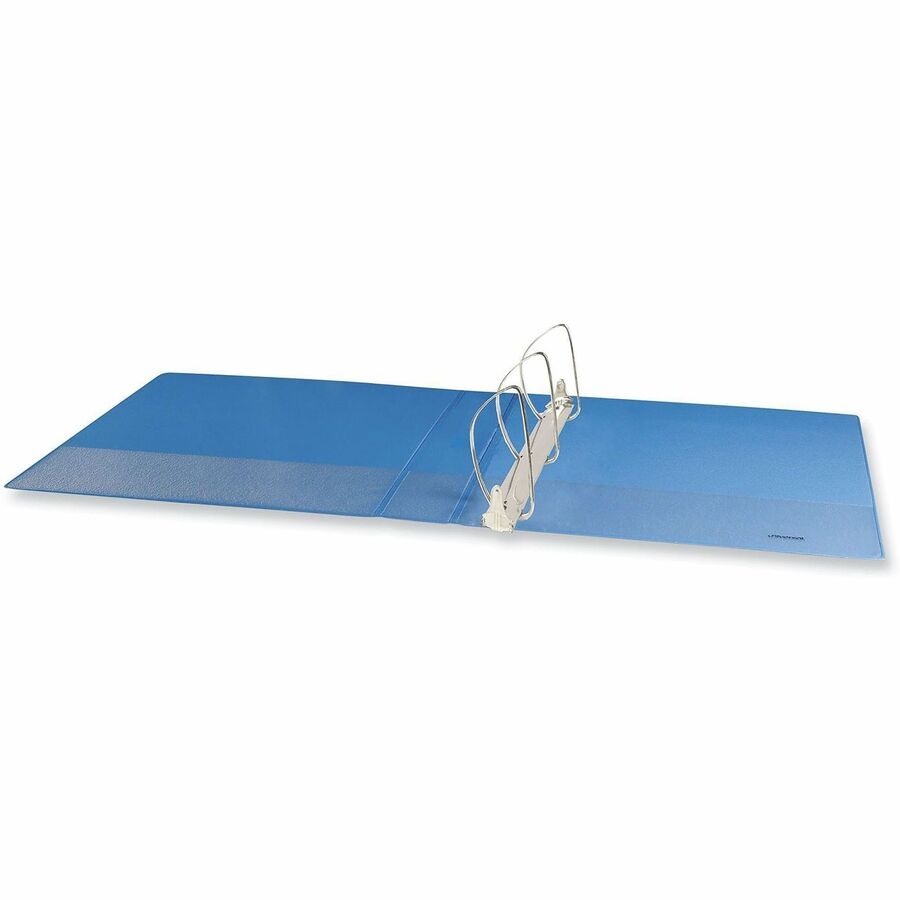 Universal Slant D-Ring View Binder, 3 Rings, 2" Capacity, 11 x 8.5, Light Blue - 2" Binder Capacity - Letter - 8 1/2" x 11" Sheet Size - 480 Sheet Capacity - 3 Ring(s) - Fastener(s): Ring - Pocket(s): 2, Inside Front & Back - Polypropylene - Light Blue...