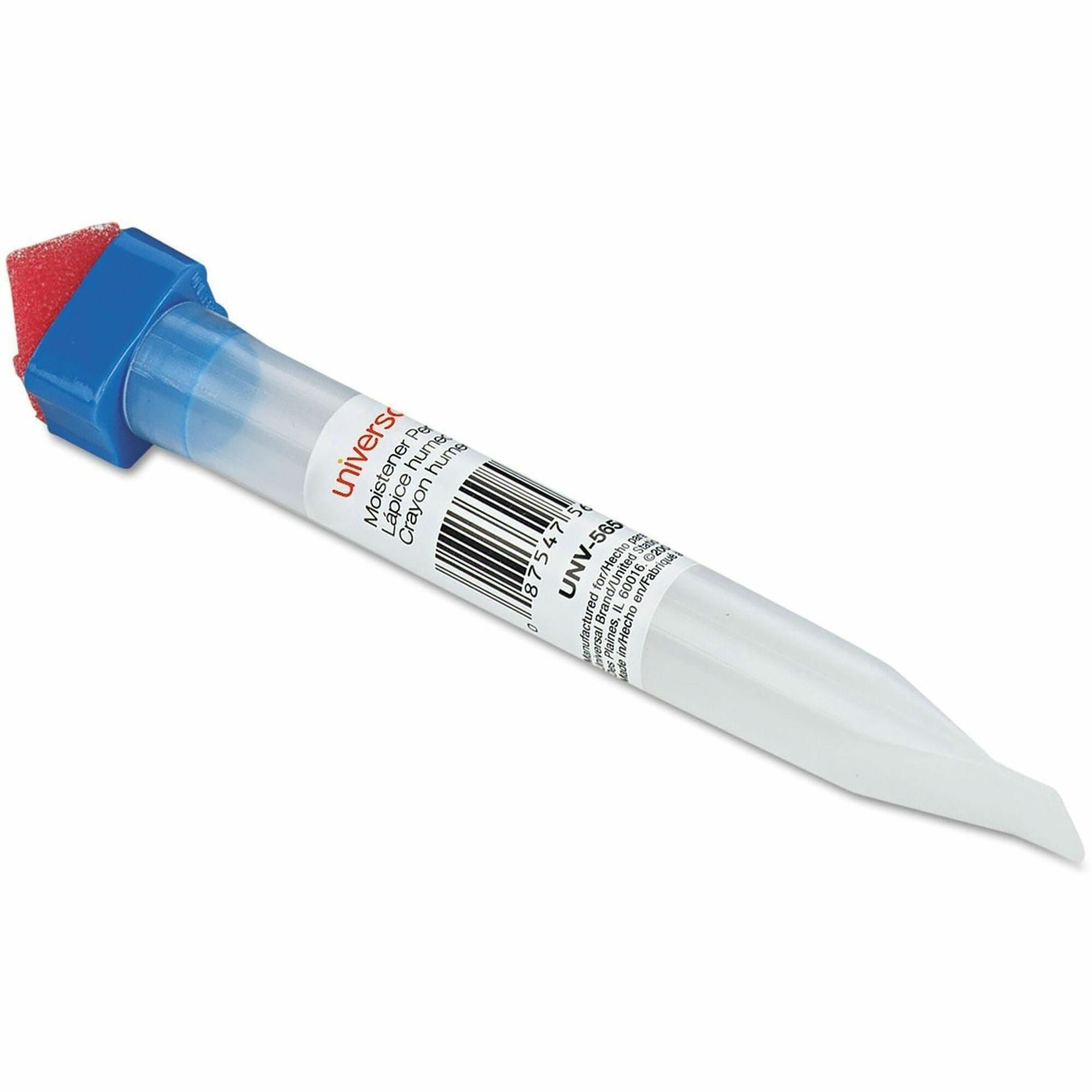 Universal Envelope Moistener - Pencil Style - 2 oz - Blue, Clear - 1 Each