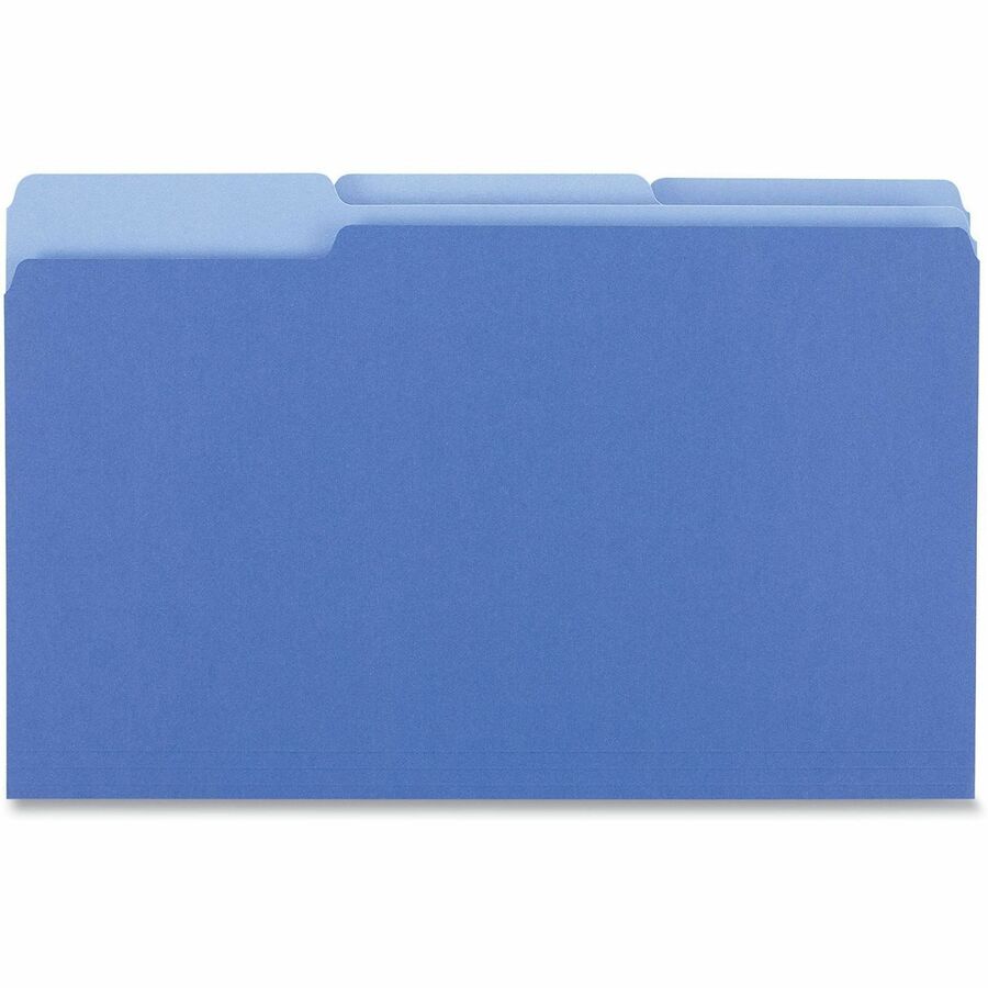 Universal 1/3 Tab Cut Legal Top Tab File Folder - 8 1/2" x 14" - Assorted Tab Position - 11 pt. - Stock - 100 Box