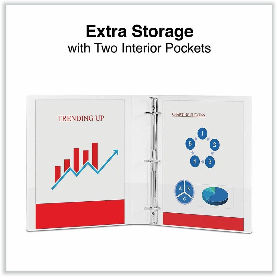 Universal Slant D-Ring View Binder, 3 Rings, 1" Capacity, 11 x 8.5, White - 1" Binder Capacity - Letter - 8 1/2" x 11" Sheet Size - 220 Sheet Capacity - 3 Ring(s) - Fastener(s): Ring - Pocket(s): 2, Inside Front & Back - Polypropylene - White - Non-sti...