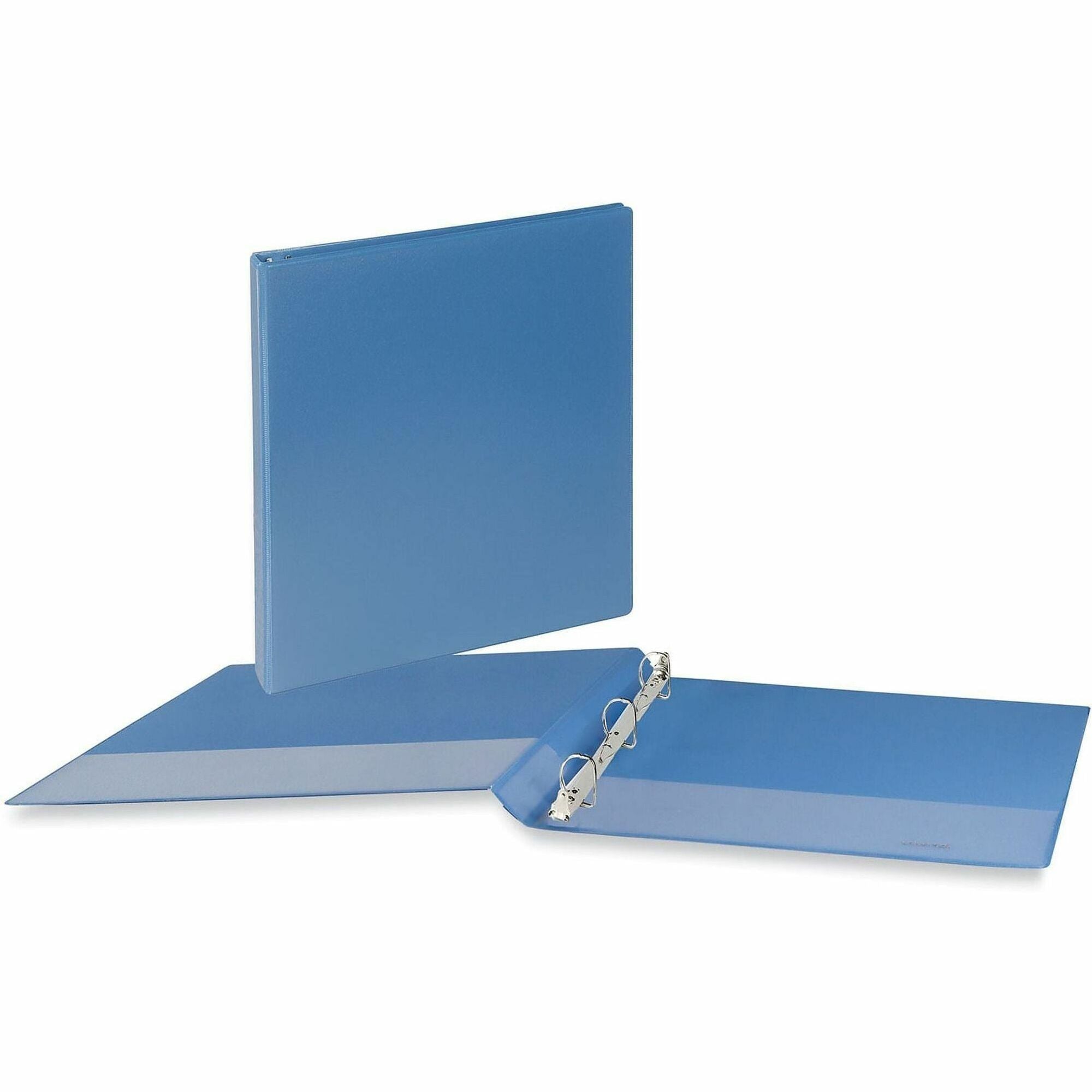 Universal Slant D-Ring View Binder, 3 Rings, 1" Capacity, 11 x 8.5, Light Blue - 1" Binder Capacity - Letter - 8 1/2" x 11" Sheet Size - 220 Sheet Capacity - 3 Ring(s) - Fastener(s): Ring - Pocket(s): 2, Inside Front & Back - Polypropylene - Light Blue...