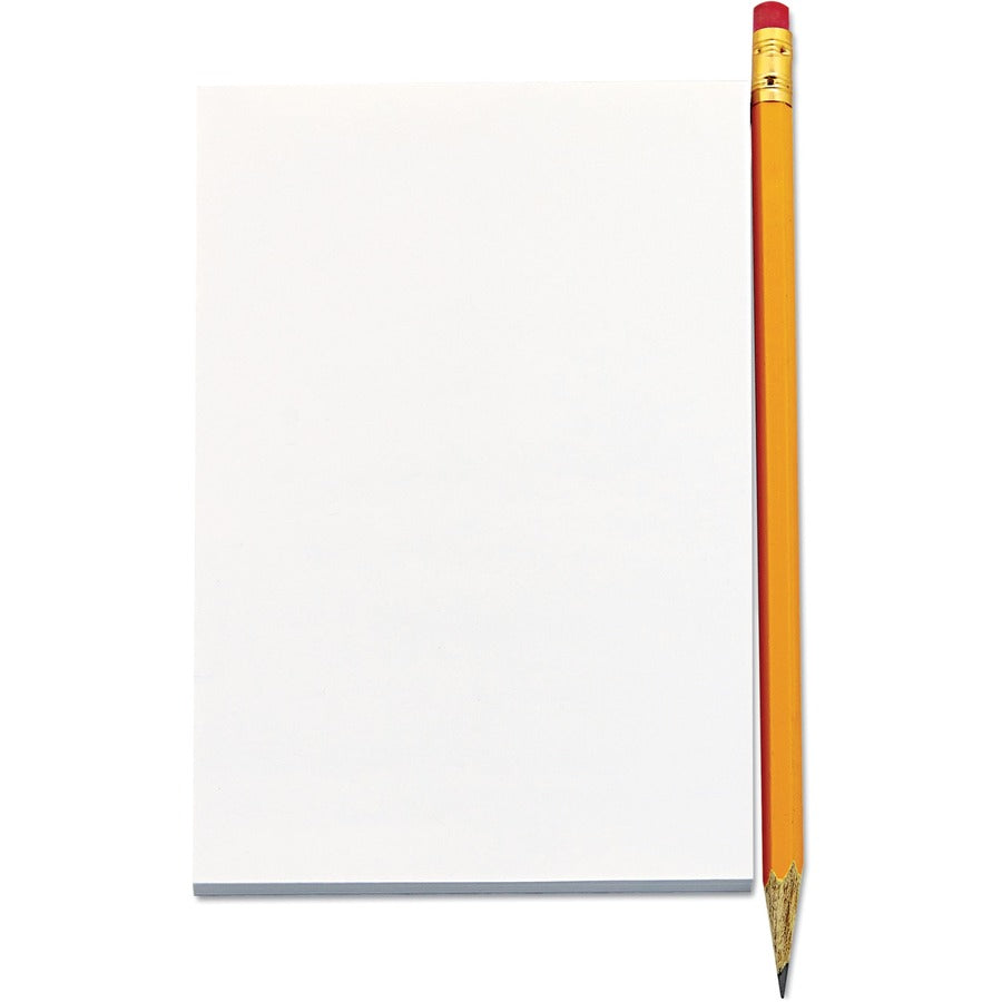Universal Scratch Pads, Unruled, 3 x 5, White, 100 Sheets, 12/Pack - 1 Subject(s) - 100 Sheets - Plain - Glued - Unruled Front Ruling - 16 lb Basis Weight - 5" Height x 3" Width - White Paper - 12 / Pack