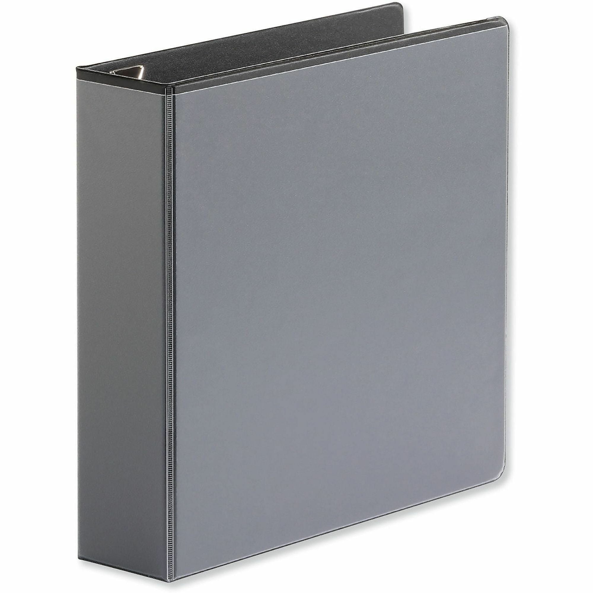 Universal Deluxe Easy-to-Open D-Ring View Binder, 3 Rings, 2" Capacity, 11 x 8.5, Black - 2" Binder Capacity - Letter - 8 1/2" x 11" Sheet Size - 565 Sheet Capacity - 3 Ring(s) - Fastener(s): Ring - Pocket(s): 2, Inside Front & Back - Polypropylene - B...