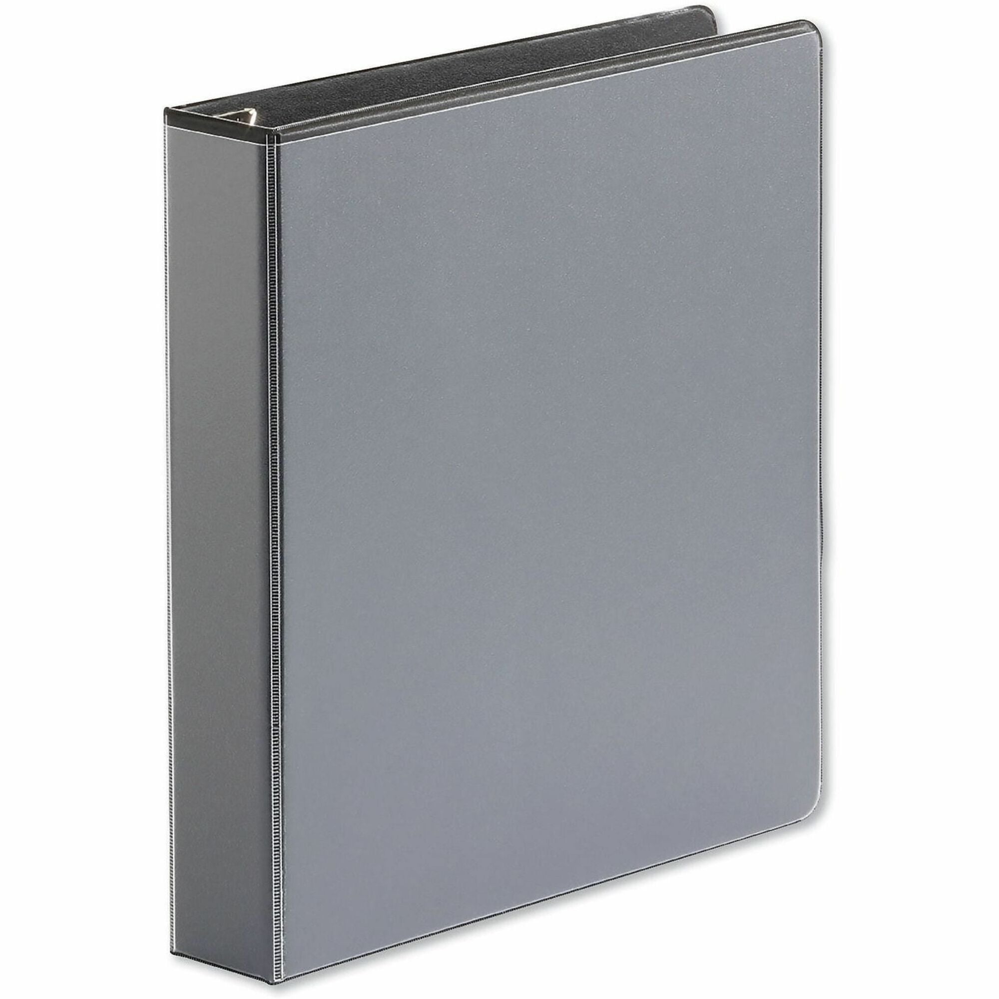 Universal Deluxe Easy-to-Open D-Ring View Binder, 3 Rings, 1.5" Capacity, 11 x 8.5, Black - 1 1/2" Binder Capacity - Letter - 8 1/2" x 11" Sheet Size - 400 Sheet Capacity - 3 Ring(s) - Fastener(s): Ring - Pocket(s): 2, Inside Front & Back - Polypropyle...