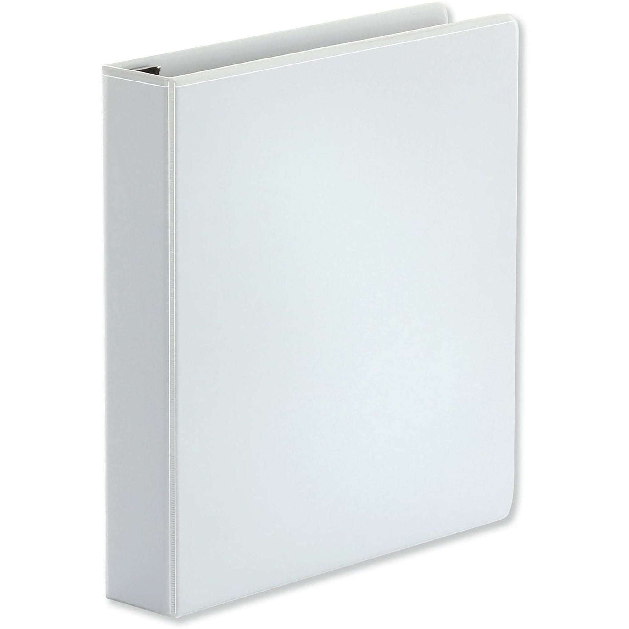 Universal Deluxe Easy-to-Open D-Ring View Binder, 3 Rings, 1.5" Capacity, 11 x 8.5, White - 1 1/2" Binder Capacity - Letter - 8 1/2" x 11" Sheet Size - 400 Sheet Capacity - 3 Ring(s) - Fastener(s): Ring - Pocket(s): 2, Inside Front & Back - Polypropyle...
