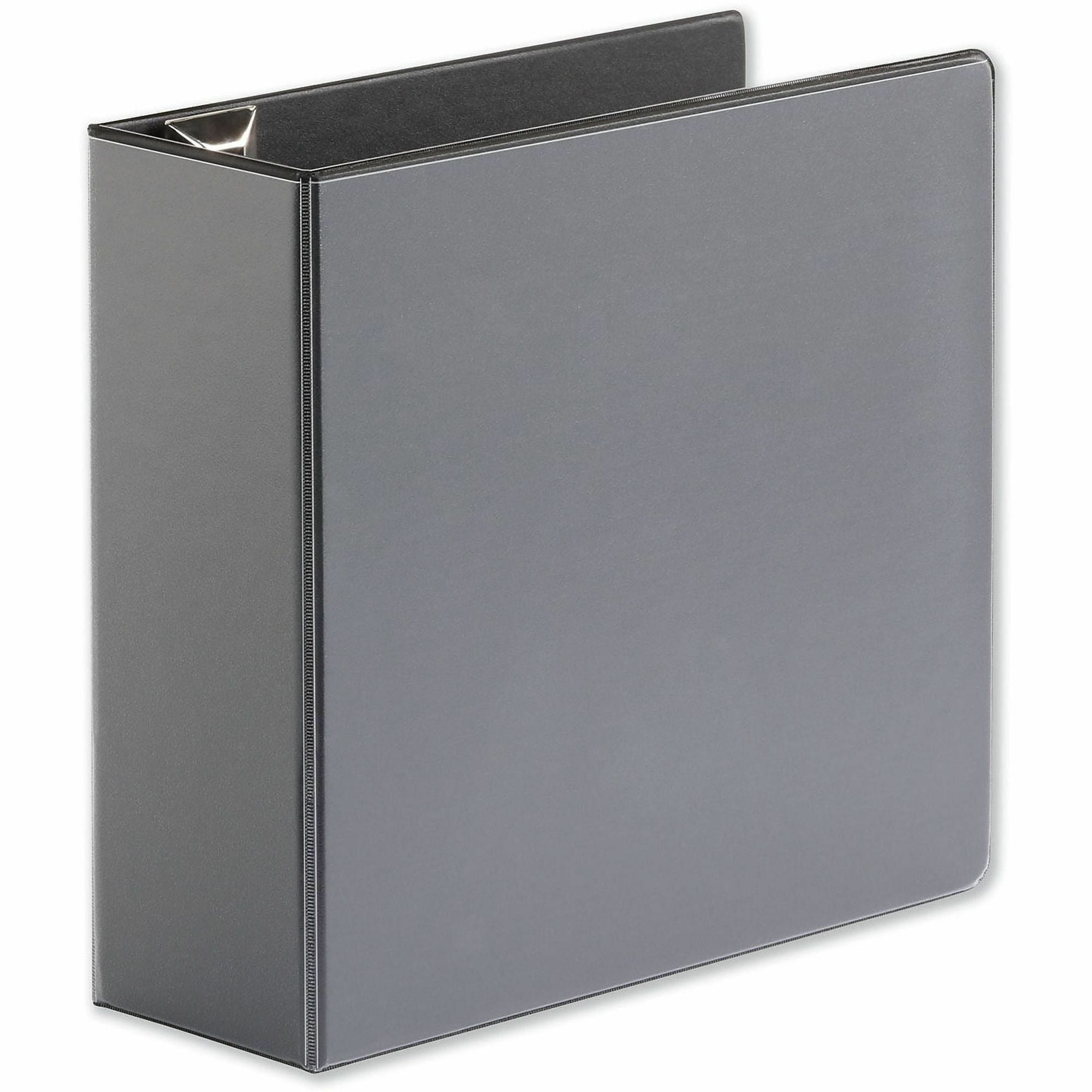 Universal Deluxe Easy-to-Open D-Ring View Binder, 3 Rings, 4" Capacity, 11 x 8.5, Black - 4" Binder Capacity - Letter - 8 1/2" x 11" Sheet Size - 880 Sheet Capacity - 3 Ring(s) - Fastener(s): Ring - Pocket(s): 2, Inside Front & Back - Polypropylene - B...