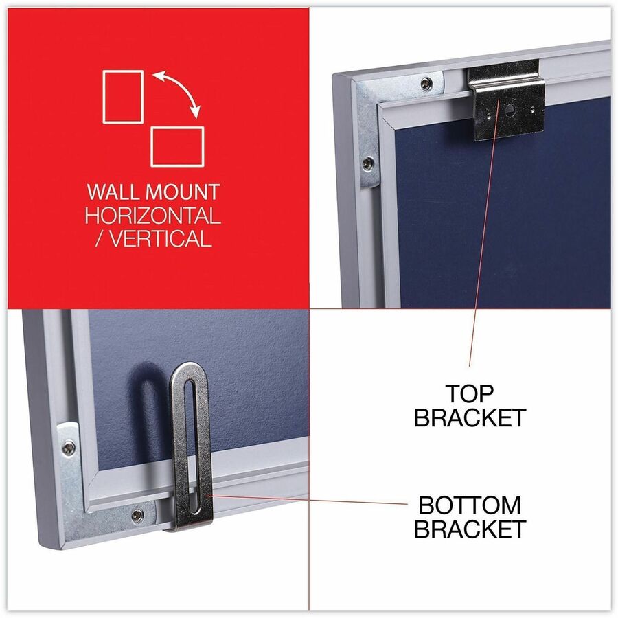 Universal Deluxe Melamine Dry Erase Board, 48" x 36" , White Surface, Satin Aluminum Frame - 48" (4 ft) Width x 36" (3 ft) Height - White Melamine Surface - Satin Aluminum Frame - 1 Each