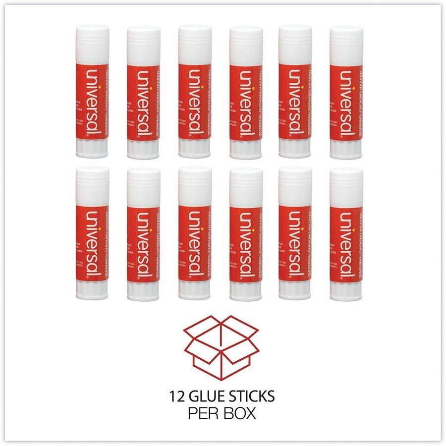 Universal Glue Stick - 0.74 oz - Clear - 12 / Pack