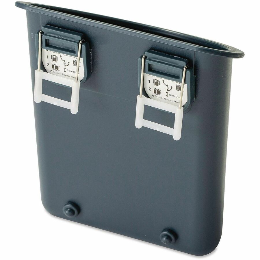 Universal Pen/Pencil Holder - 5" Height x 4.3" Width x 2.5" Depth - Plastic - Charcoal - 1