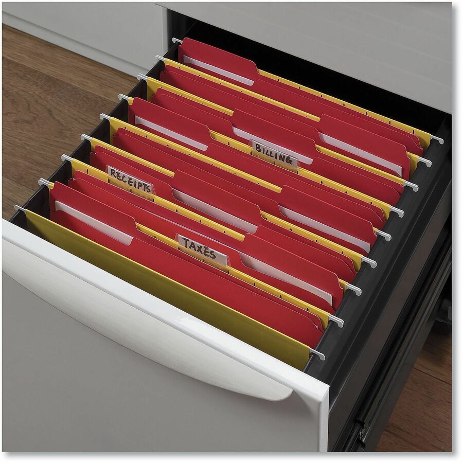 Universal 1/3 Tab Cut Letter Classification Folder - 8 1/2" x 11" - 3/4" Expansion - 2 Fastener(s) - 2" Fastener Capacity - Top Tab Location - Assorted Tab Position - Red - 50 Box