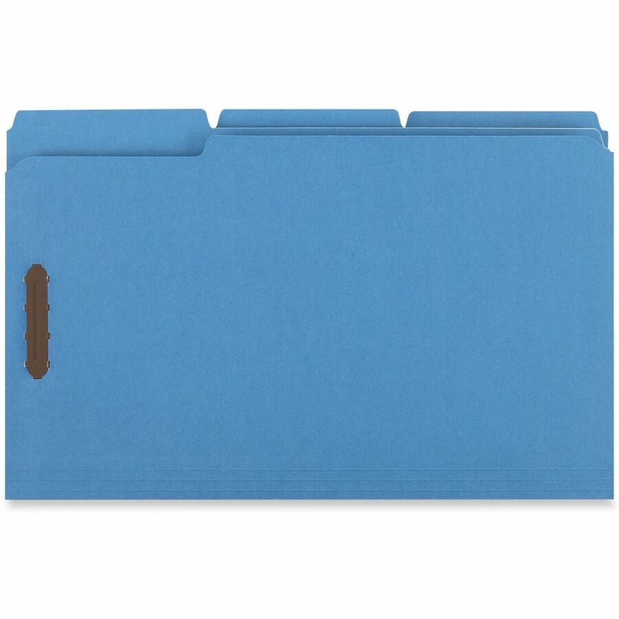 Universal 1/3 Tab Cut Legal Classification Folder - 8 1/2" x 14" - 3/4" Expansion - 2 Fastener(s) - 2" Fastener Capacity - Top Tab Location - Assorted Tab Position - Blue - 50 Box