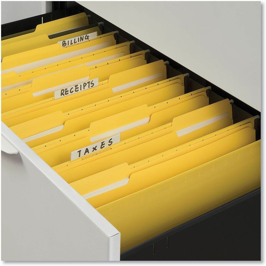 Universal 1/3 Tab Cut Legal Classification Folder - 8 1/2" x 14" - 3/4" Expansion - 2 Fastener(s) - 2" Fastener Capacity - Top Tab Location - Assorted Tab Position - Yellow - 50 Box