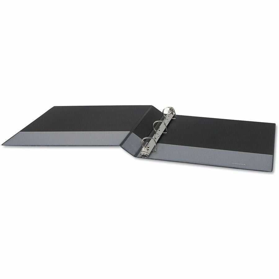 Universal Slant D-Ring View Binder, 3 Rings, 1" Capacity, 11 x 8.5, Black - 1" Binder Capacity - Letter - 8 1/2" x 11" Sheet Size - 220 Sheet Capacity - 3 Ring(s) - Fastener(s): Ring - Pocket(s): 2, Inside Front & Back - Polypropylene - Black - Non-sti...
