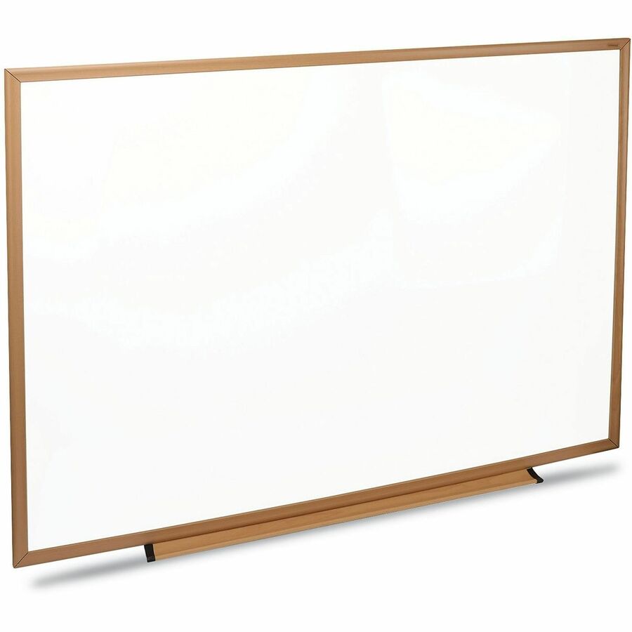 Universal Dry Erase Board - 48" (4 ft) Width x 36" (3 ft) Height - White Melamine Surface - Oak Medium Density Fiber (MDF) Frame - 1 Each