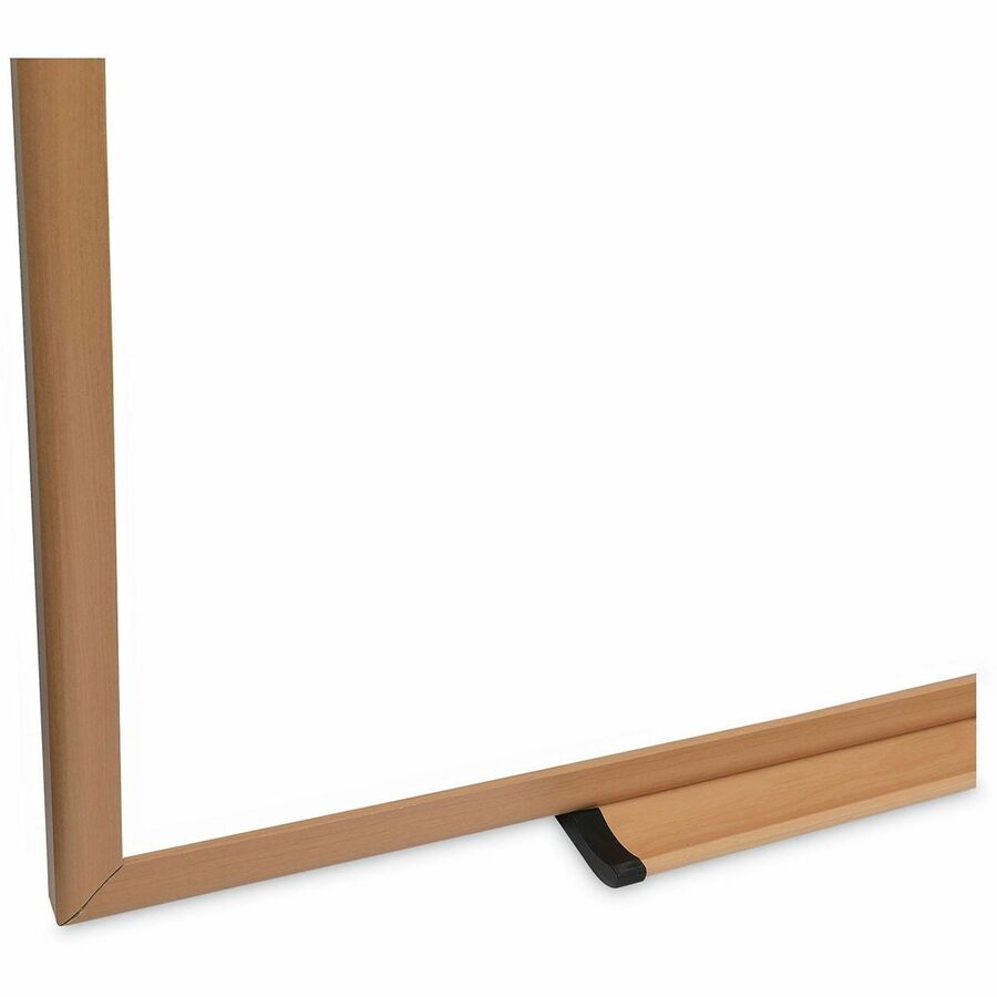 Universal Dry Erase Board - 48" (4 ft) Width x 36" (3 ft) Height - White Melamine Surface - Oak Medium Density Fiber (MDF) Frame - 1 Each