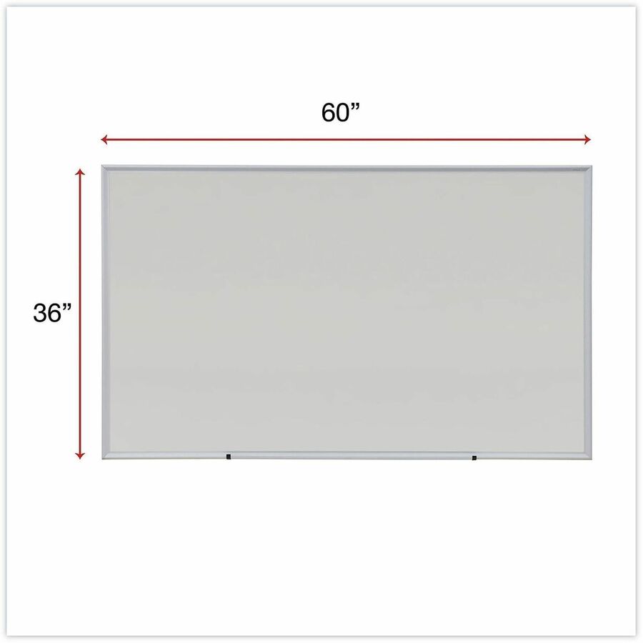 Universal Dry Erase Board - 60" (5 ft) Width x 36" (3 ft) Height - White Melamine Surface - Anodized Aluminum Frame - 1 Each