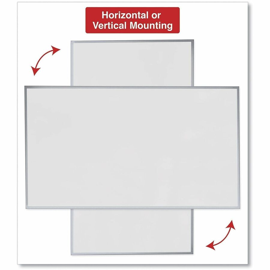 Universal Dry Erase Board - 72" (6 ft) Width x 48" (4 ft) Height - White Melamine Surface - Anodized Aluminum Frame - 1 Each