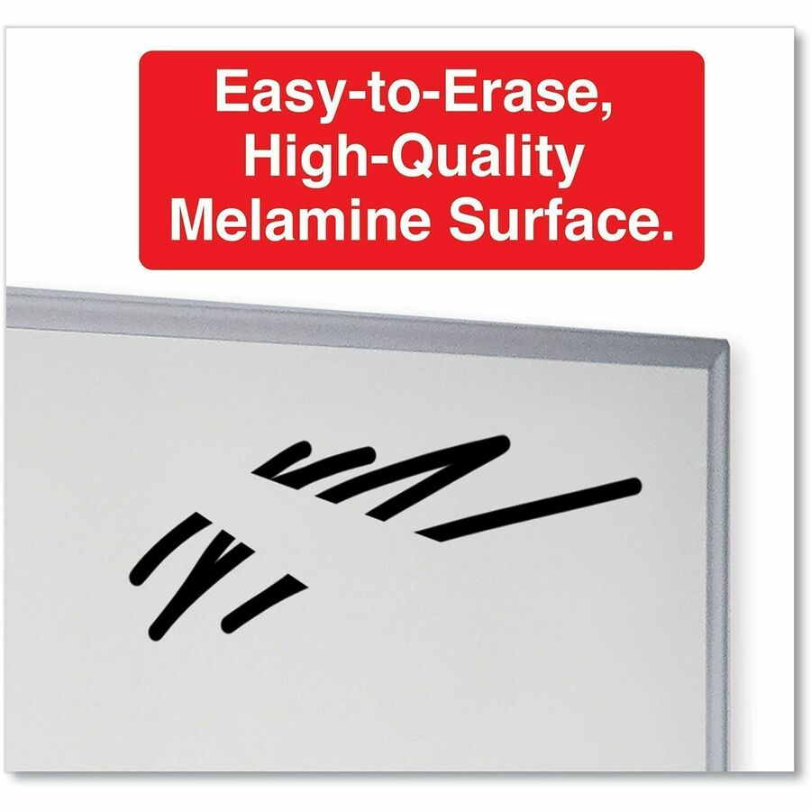 Universal Dry Erase Board - 72" (6 ft) Width x 48" (4 ft) Height - White Melamine Surface - Anodized Aluminum Frame - 1 Each