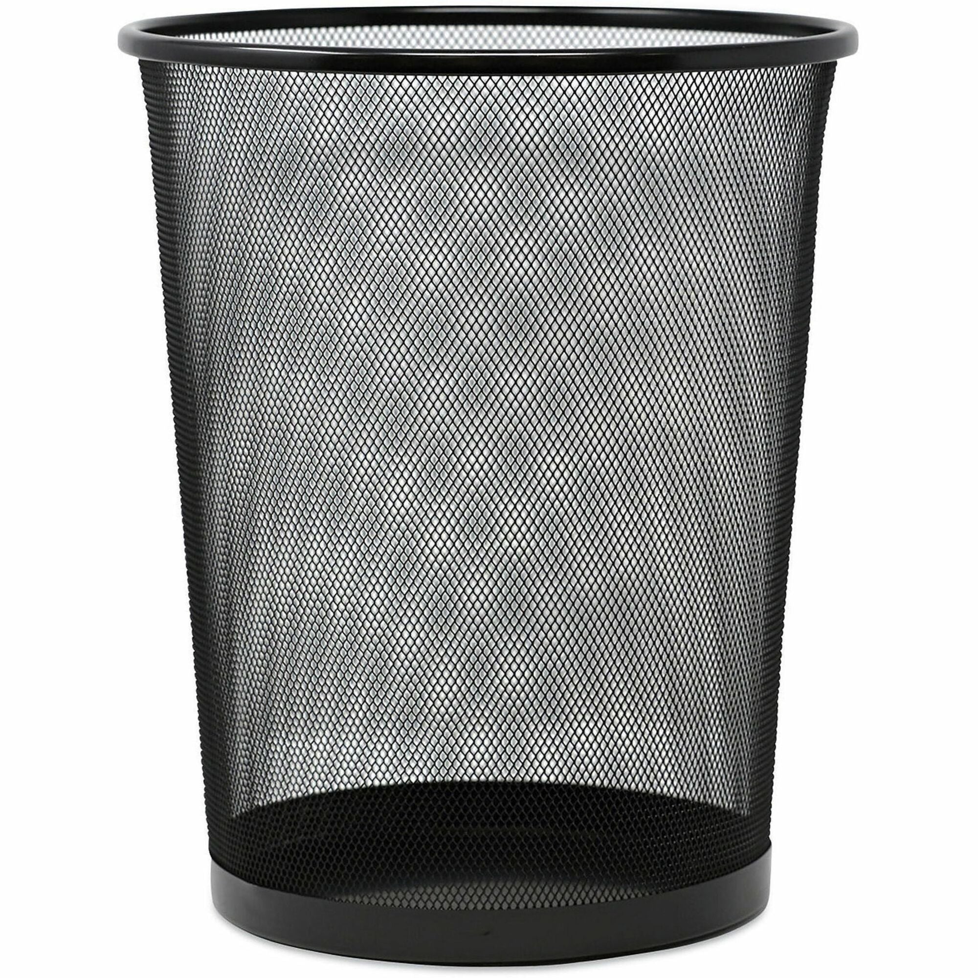 Universal Mesh Wastebasket, 18 qt, Steel Mesh, Black - Open Top - 4.50 gal Capacity - Round - 11.70" Opening Diameter - For Desk, Office - Durable, Sturdy, Breathable - 14.1" Height x 11.8" Width x 14.1" Depth x 11.8" Diameter - Steel Mesh - Powder Coa...