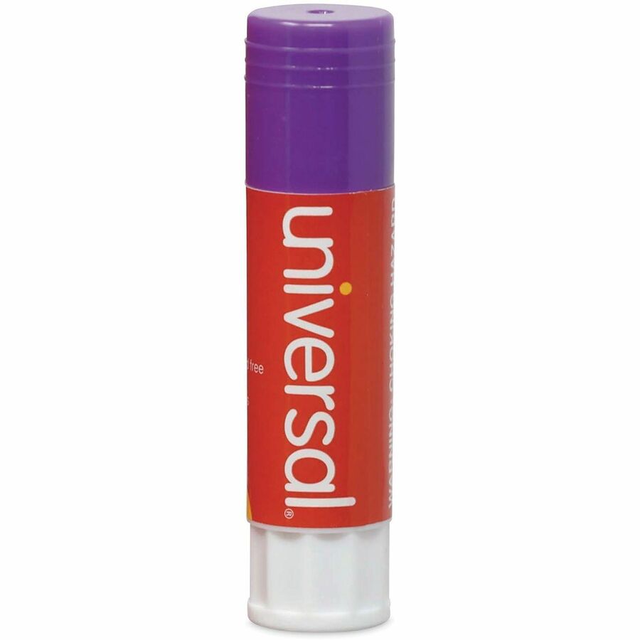 Universal Glue Stick - 1.30 oz - Purple, Clear - 12 / Pack