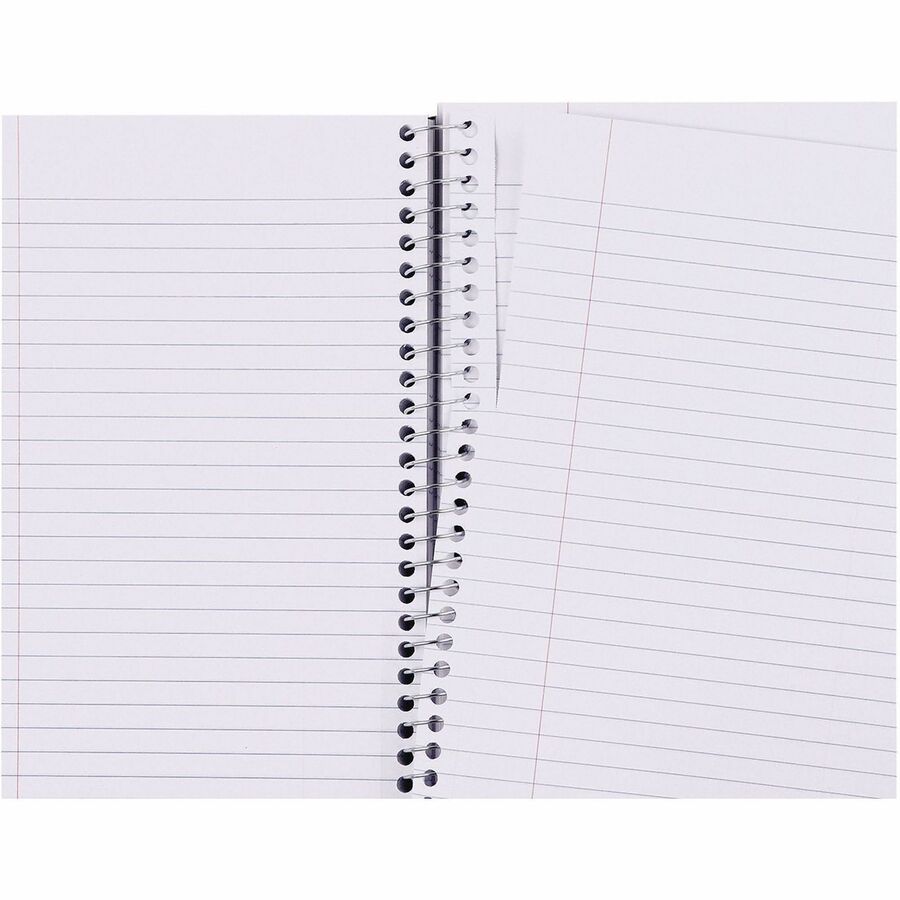 Universal Notebook - 3 Subject(s) - 120 Sheets - Spiral - Medium Ruled, College Ruled Front Ruling - 15 lb Basis Weight - 9.50" Height x 6" Width - White Paper - Black Paperboard Cover
