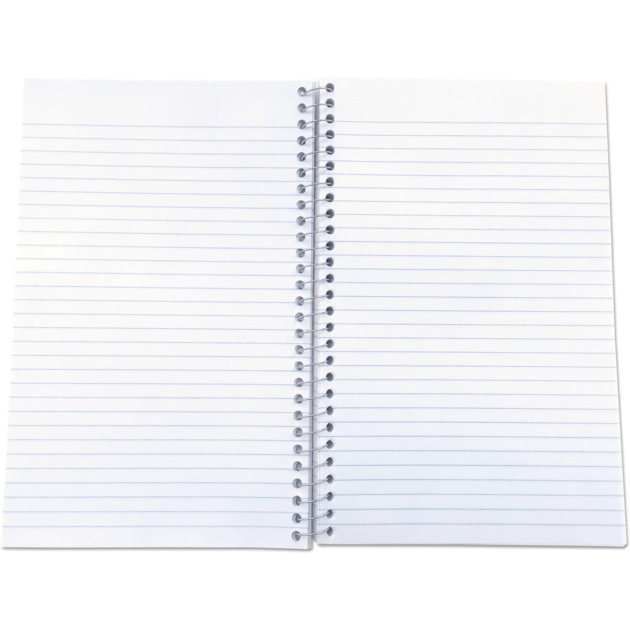 Universal Notebook - 3 Subject(s) - 120 Sheets - Spiral - Medium Ruled, College Ruled Front Ruling - 15 lb Basis Weight - 9.50" Height x 6" Width - White Paper - Black Paperboard Cover