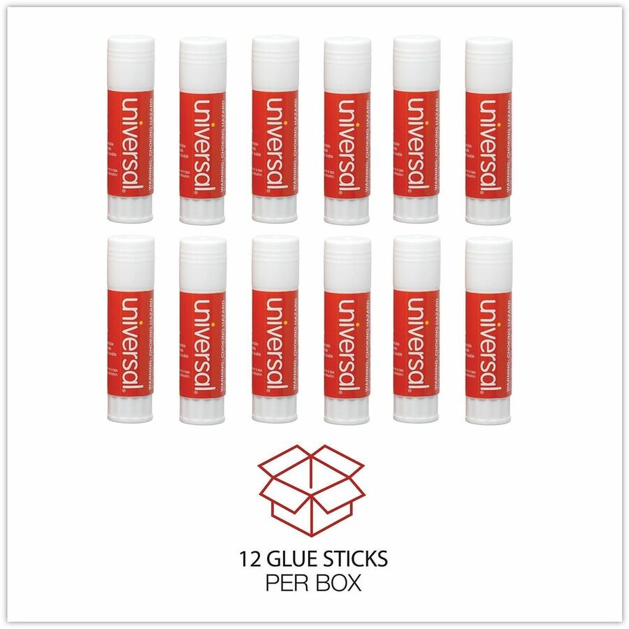 Universal Glue Stick - 1.30 oz - Clear - 12 / Pack