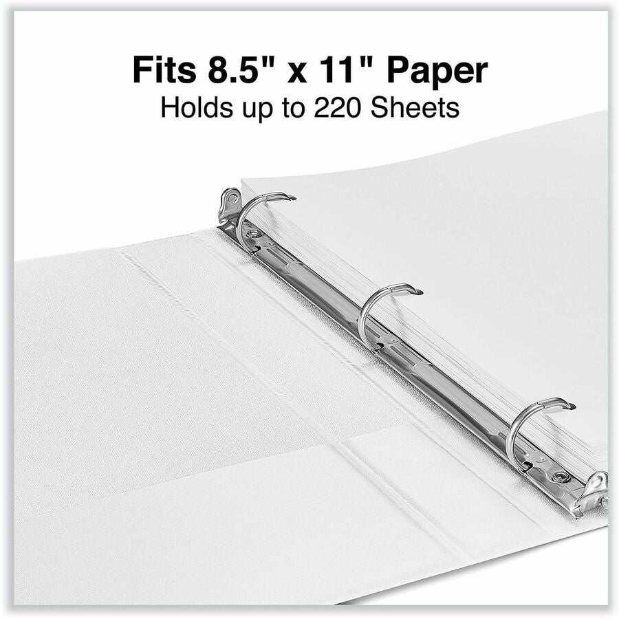 Universal Slant D-Ring View Binder, 3 Rings, 1" Capacity, 11 x 8.5, White, 4/Pack - 1" Binder Capacity - Letter - 8 1/2" x 11" Sheet Size - 220 Sheet Capacity - 3 Ring(s) - Fastener(s): Ring - Pocket(s): 2, Inside Front & Back - Polypropylene - White -...
