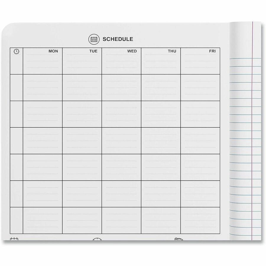 Universal Composition Book, Wide/Legal Rule, Black Marble Cover, (100) 9.75 x 7.5 Sheets - 1 Subject(s) - 100 Sheets - Sewn - Wide Ruled, Legal Ruled Front Ruling - 15 lb Basis Weight - 9.75" Height x 7.5" Width - White Paper - Black Marble Chipboard C...
