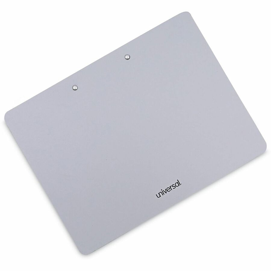 Universal Clipboard - 0.50" Clip Capacity - Storage for Paper - 11" x 8 1/2" Sheet Size - Plastic - Silver - 1 Each