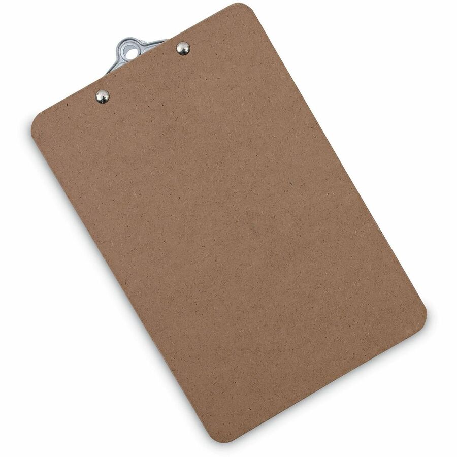 Universal Clipboard - 0.75" Clip Capacity - Storage for Document, Form, Paper - 5" x 8" Sheet Size - Hardboard - Brown - 3 / Pack