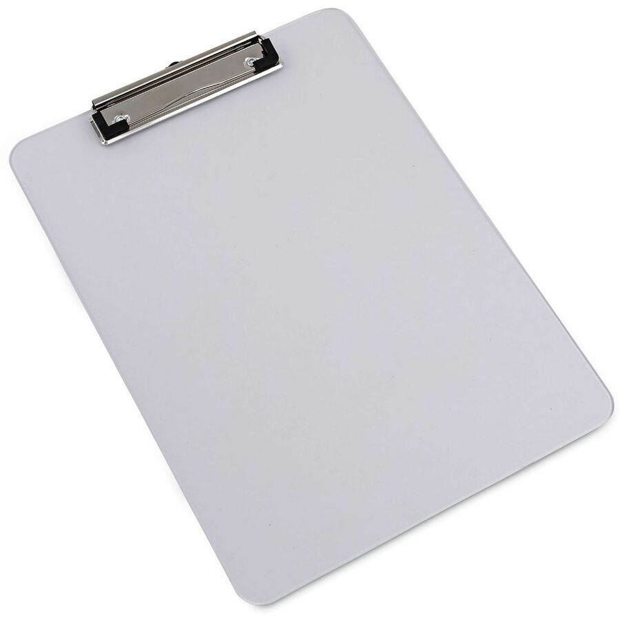 Universal Clipboard - 0.50" Clip Capacity - Storage for Paper - 8 1/2" x 11" Sheet Size - Plastic - Clear - 1 Each