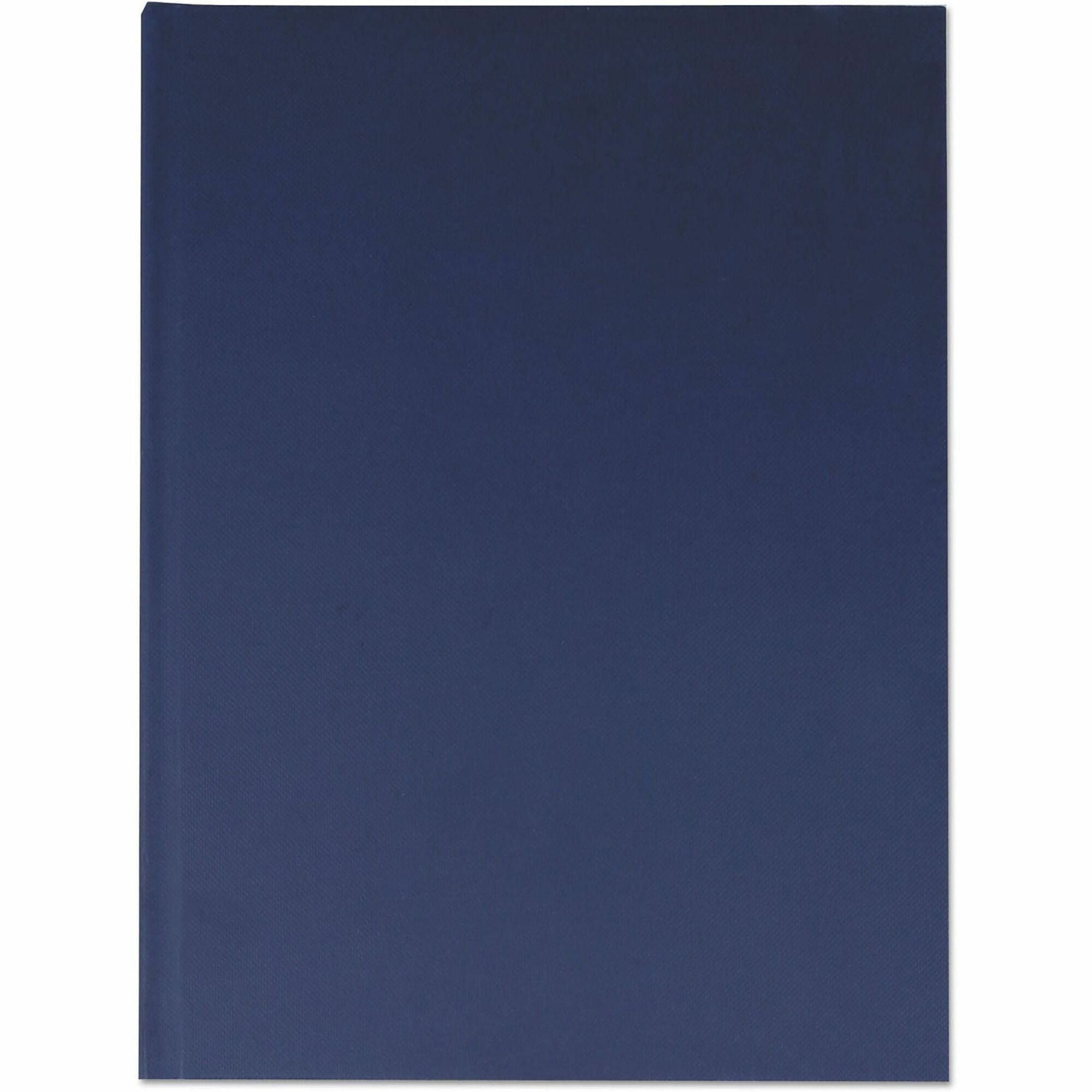 Universal Notebook - 1 Subject(s) - 150 Sheets - Sewn - Wide Ruled, Legal Ruled Front Ruling - 47 lb Basis Weight - 10.50" Height x 7.9" Width - White Paper - Dark Blue Linen Paper Cover