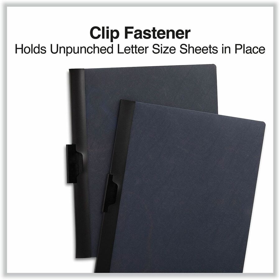 Universal Report Cover - 8 1/2" x 11" - 30 Sheets Capacity - 1 x Clip Fastener(s) - Unpunched - 5 Pack