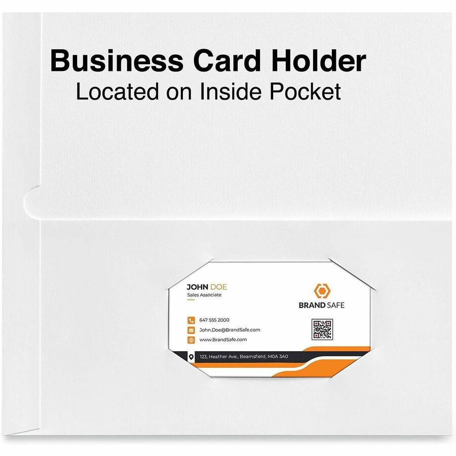 Universal Pocket Folder - 11" x 8 1/2" - 100 Sheets Capacity - Inside Front & Back Pocket(s) - Laminated - 25 Box