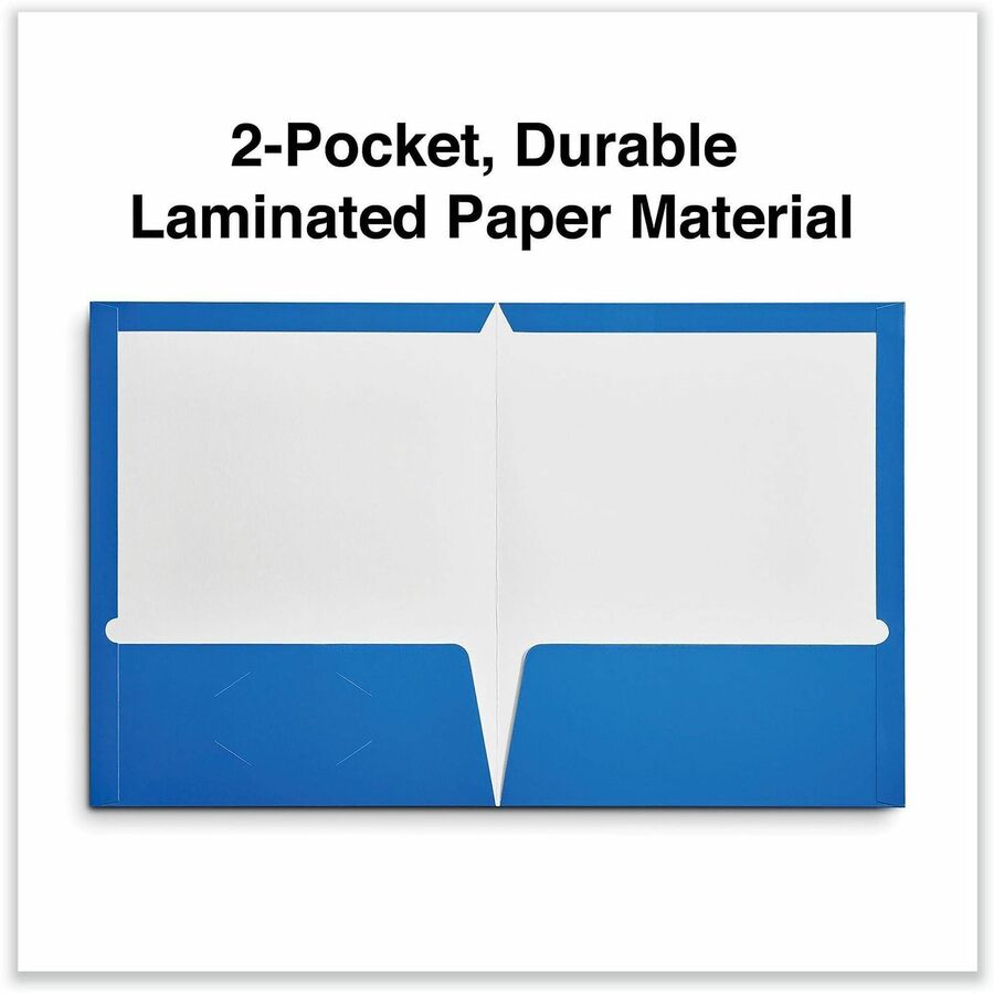 Universal Pocket Folder - 11" x 8 1/2" - 100 Sheets Capacity - 2 Inside Front & Back Pocket(s) - Laminated - 25 Box