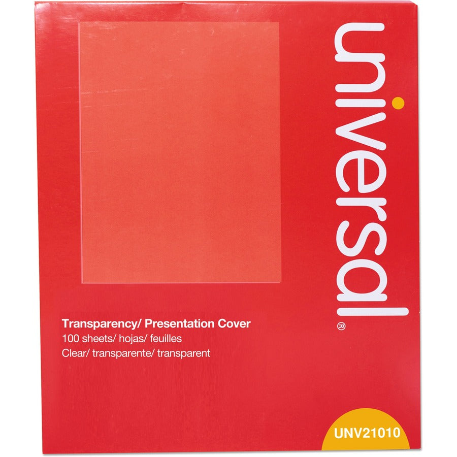 Universal Black and White Laser Printer Transparent Sheets, 8.5 x 11, 100/Pack - 8 1/2" x 11" - Unpunched - 100 / Pack