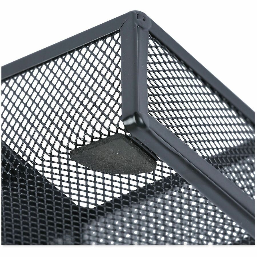 Universal Metal Mesh Drawer Organizer, Six Compartments, 15 x 11.88 x 2.5, Black - 6 Compartment(s) - 2.50" Height x 15" Width x 11.88" Depth - Black - Metal Mesh - 1 Each