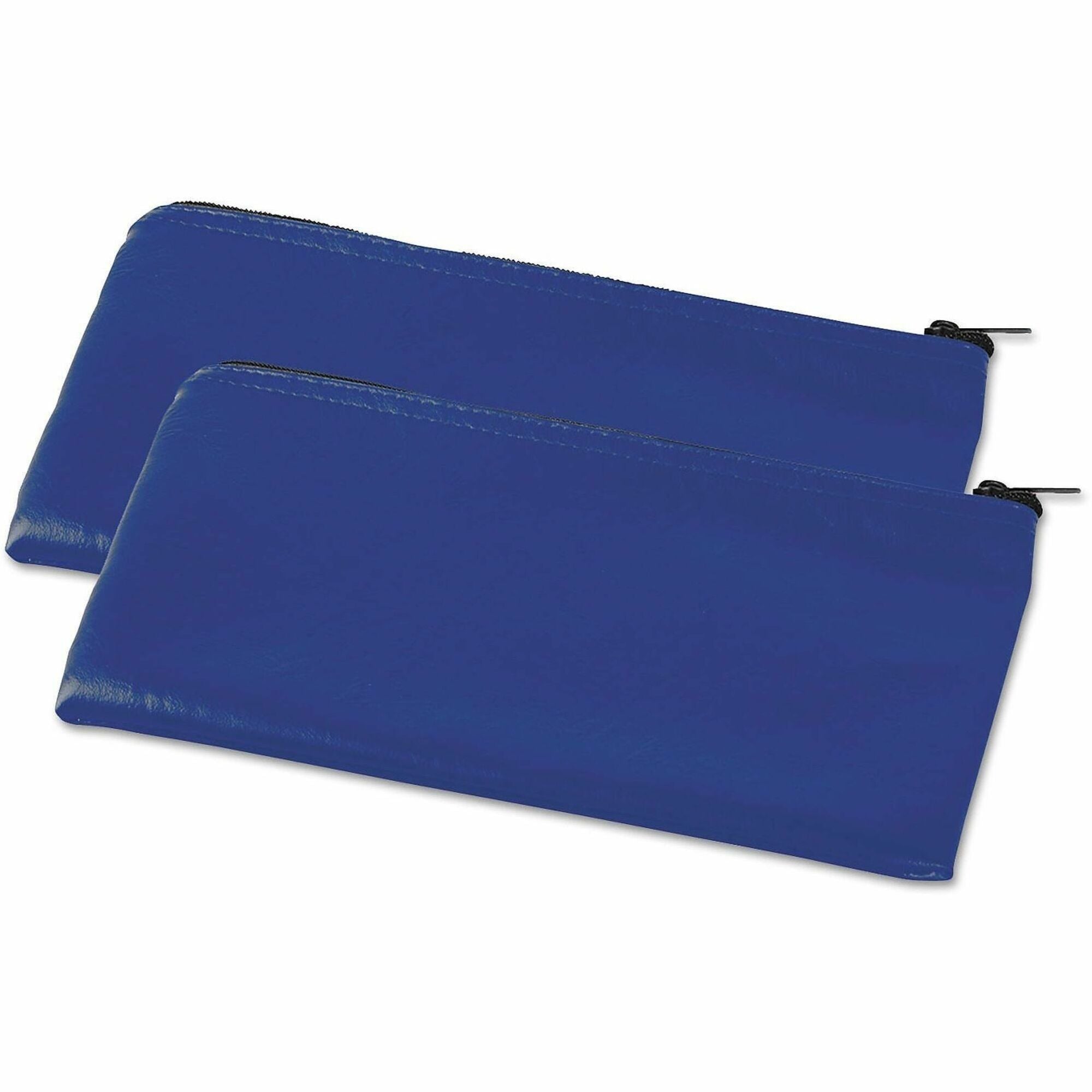 Universal Carrying Case (Wallet) Cash - Blue - PU Leather Body - 6" Height x 11" Width - 2 / Pack