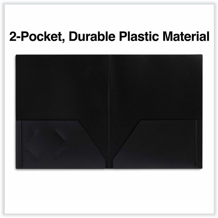 Universal Pocket Folder - 11" x 8 1/2" - 100 Sheets Capacity - 2 Pocket(s) - 10 Pack