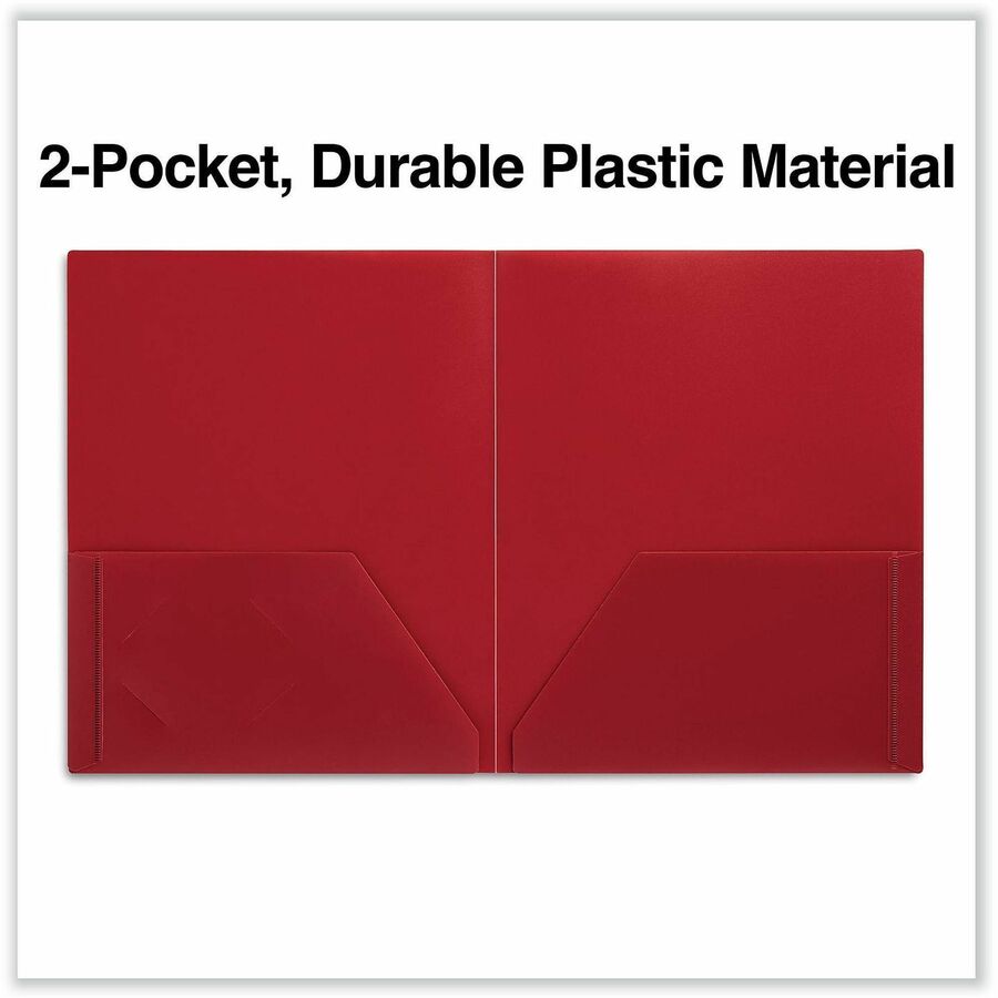 Universal Pocket Folder - 11" x 8 1/2" - 100 Sheets Capacity - 2 Pocket(s) - 10 Pack