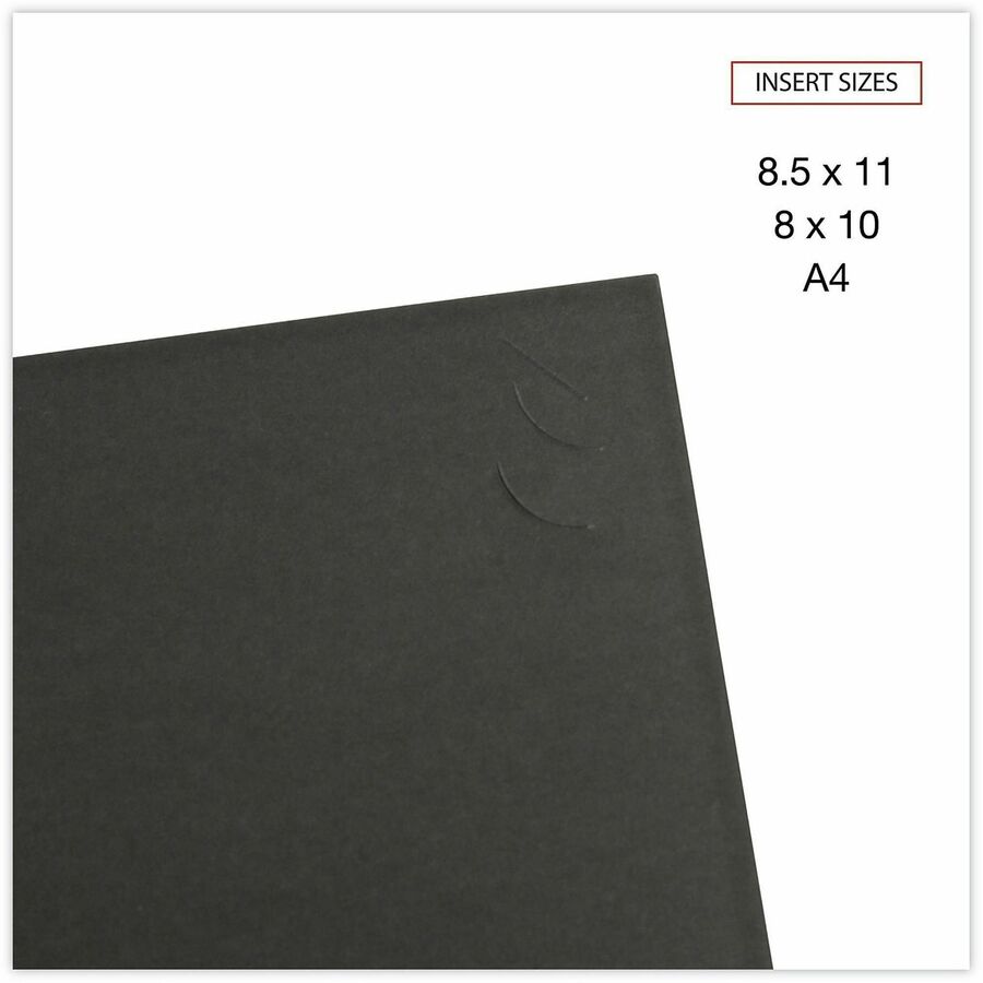 Universal Letter, A4 Certificate Holder - 8" x 10" , 8" x 10" , 8" x 10" - Paper - Black - 6 Pack