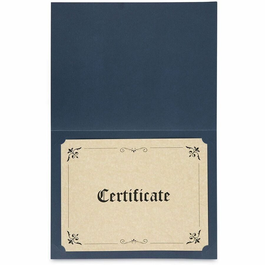 Universal Letter, A4 Certificate Holder - 8" x 10" , 8" x 10" , 8" x 10" - Paper - Navy - 6 Pack