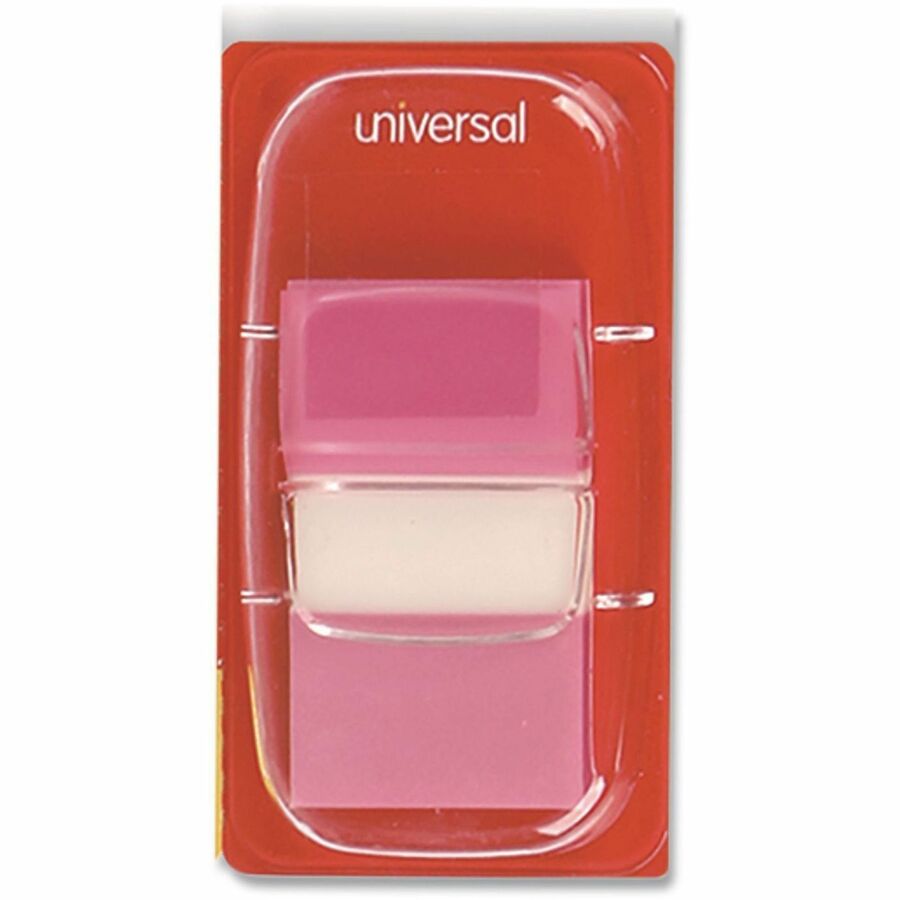 Universal Flag - 250 - 1" Flag/Note Width x 1 3/4" Flag/Note Length - Rectangle - Blue, Green, Orange, Pink, Yellow - Removable, Self-stick, Pop-up, Repositionable - Dispenser Included - 250 / Pack