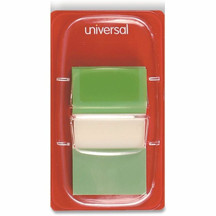 Universal Flag - 250 - 1" Flag/Note Width x 1 3/4" Flag/Note Length - Rectangle - Blue, Green, Orange, Pink, Yellow - Removable, Self-stick, Pop-up, Repositionable - Dispenser Included - 250 / Pack