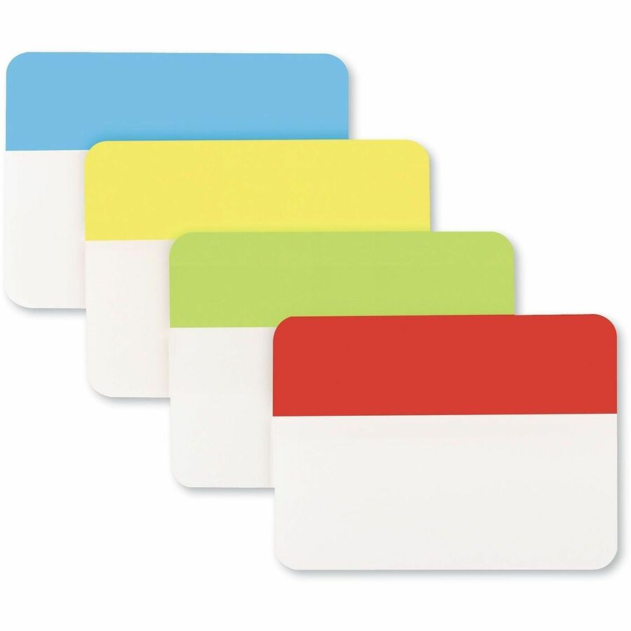 Universal Self Stick Index Tab, 2" , Assorted Colors, 40/Pack - 2" Tab Width - 3 Hole Punched - Bright Blue, Bright Green, Bright Red, Bright Yellow Tab(s) - Reusable, Repositionable - 40 / Pack